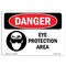 Signmission OSHA Danger Sign, Eye Protection Area, 24in X 18in Decal, 24" W, 18" H, Landscape OS-DS-D-1824-L-1223 - alternate 1